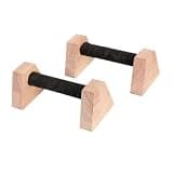 PETSOLA 2個 Push Up Bar 滑り止め プッシュアップバー 木製 ハンドスタンドブロック パラレッツ エクサ 筋力強化 トレーニング ジム自宅運動に適用, 20CM