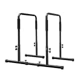 GYMFLEX ディップススタンド 高さ調節可能 ディップスバー 2個 ブラック 筋トレ器具 耐荷重120kg 腹筋 胸筋 腕 背中 筋肉強化 筋力 自宅 全身トレーニング 120kg