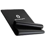 uFit Trainingmat トレーニングマット 10mm 15mm 厚め 90cm*200cm 幅広 大きめ 痛くない 滑らない NBR 防音 防水 プロアスリート 水谷隼 愛用 (ブラック, 15mm)