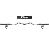 FIELDOOR(フィールドア) FIELDOOR バーベル Wシャフト/Wバー 120cm シャフト径28mm 約5.5kg & スクワットパッド トレーニング 筋トレ 肩 首 をサポート 5.5kg