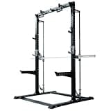 LEADING EDGE [リーディングエッジ] 懸垂マシン パワーラック ホームジム スミスマシン ハーフラック ケーブルマシン バーベルラック チンニング プーリー プレートラック 筋トレマシン 自宅用 ケーブルラック カスタマイズ可能 68段階2.5cmピッチ調整 耐荷重400kg カスタムハーフラック&スミスAT 400kg