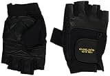 ゴールドジム(GOLD'S GYM) ゴールドジム(GOLD`S GYM) EXレザーグローブ G3403 メンズ Mサイズ 手になじむレザー使用 ベンチプレス バーベルカール トレーニンググローブ 手の保護 黒 M(約22cm)