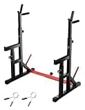 NASUTO バーベルスタンド 多機能 ワイド最大幅120CM ディップスバー付き ダンベル収納可能 ベンチプレス ディップス対応 ホームジム 筋トレ器具 スチール製 静音設計 380kg