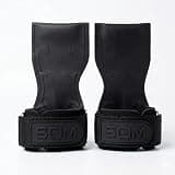 SQUAT MANIA SQM パワーグリップ プロ仕様 高強度ラバー 筋トレ 左右セット 懸垂 デッドリフト メンズ レディース 初心者 手首 サポーター 滑り止め SQUAT MANIA スクワットマニア スクマニ (M)