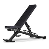 Rep Fitness [レップフィットネス] BlackWingTM アジャスタブルベンチ トレーニングベンチ フラット インクライン デクライン 筋トレ (スタンダードパッド, マットブラック) 59kg