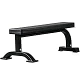 LEADING EDGE [リーディングエッジ] フラットベンチ 固定式 耐荷重300kg 高負荷ダンベル バーベルトレーニング用 ベンチプレス台 極太フレーム 筋トレ 肉厚ベンチシート 300kg