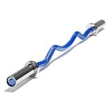 RITFIT ezバー 50mm 120cm オリンピックWバー イージーバー オリンピックバーベル 直径50mm 競技対応 握りやすい バーベルカール ベンチプレス デッドリフト ウェイトリフティング プロ仕様 本格的バーベル ブッシング機能 筋肉トレーニング 初心者(ブルー) 300kg