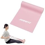 JOINFIT ストレッチバンド ピンク 初心者向け 2m トレーニングチューブ フレックスバンド ピラティスバンド ヨガ 説明書付 スキマ時間 体幹を引き締める インナーマッスルを鍛える 自宅でエクササイズに最適 猫背 二の腕 胸 肩甲骨 太もも 腹筋 筋トレ ダイエット ストレッチ シェイプアップ 4.5kg