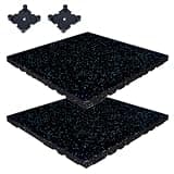 Generic ジムマット トレーニングマット 2枚セット 50×50cm 厚手20mm トレーニングフィットネス ラバーフロアマット 防音 防振 筋トレマット 業務用 ラバートレーニングマット フィットネスマット 衝撃吸収 床 保護 滑り止め 置くだけ トレーニング器具用 4.2kg