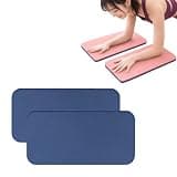 ノーブランド品 TPE高密度プランクパッド 34x17cm 防滑で折り畳み可能 10mm 膝・肘の保護に 付属収納袋で収納楽々 トレーニング/ヨガ/ストレッチ用 (青)