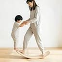 バランスボード 木製 子供 室内遊び 親子で楽しめる 大人も使える 体幹トレーニング バランス感覚を鍛える ストレッチ 多用途 安全設計 耐荷重200kg 天然木 木育 おうち遊び ナチュラルデザイン 誕生日プレゼント