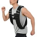 Fkstyle【着るだけで筋力UP】ウェイトベスト 10kg ウエイトジャケット パワーベスト 筋トレ 懸垂 ランニング ウォーキング 加重ベスト 通気性 メッシュポケット フリーサイズ 男女兼用 (ブラック) [並行輸入品]