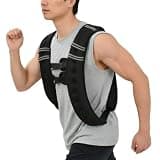Fkstyle ウェイトベスト 10kg ウエイトジャケット パワーベスト 筋トレ 懸垂 ランニング ウォーキング 加重ベスト 通気性 メッシュポケット フリーサイズ 男女兼用 (ブラック) [並行輸入品] 10kg