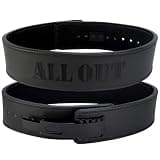 ALL OUT POWER GRIP PRO ALLOUT 横川尚隆選手愛用 4段階微調整 レバーアクションベルト IFBB PRO監修 本革 牛革 スクワット デッドリフト ベンチプレス (ブラック(レギュラータイプ), M(ウエスト75cm~95cm))
