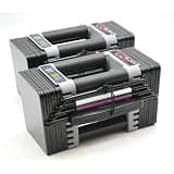 パワーブロック(Powerblock) エリートEXP90 (約23kg×2) 元祖可変式ダンベルブランド 15段階重量調節可能 2.3kg~23kg アジャストダンベル 省スペース コンパクト 拡張キットで重量追加可能 23kg