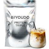 美陽堂 BIYOUDO BIYOUDO トリプルプロテイン ホエイ ソイ カゼイン カフェラテ風味 450g 美容プロテイン ビタミン11種 乳酸菌 ビフィズス菌 低脂質 国内製造 シェイカー不要 450g