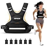 HAPBEAR ウエイトベスト 5kg 調整可能 加重ベスト パワーベスト ウエイトジャケット 通気メッシュ 男女兼用 筋トレ ランニング対応 荷重ベスト 収納ポケット付き 重りベスト (ブラック) 5kg
