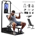 Speediance ホームジム Gym Monster 2 All-in-One オールインワン スマートホームジム インテリジェントフィットネストレーナー 筋力トレーニングマシン 多機能スミスマシン フルボディトレーニングマシン 自宅でワークアウト (GM2-WorksPlus:調節可能なベンチ付き)