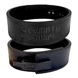 GORILLA SQUAD レバーアクションベルトPF13 収納バッグ付き パワーベルト 筋トレ ウエイトトレーニング 高重量対応 スクワット デッドリフト リフティングベルト (ブラックロゴ, L)