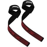 RDX リストストラップ リフティングストラップ トレーニング ジム 用 初心者~プロ対応 滑り止めパッド付き 両手 メンズ レディース 日本正規品 (ブラック)
