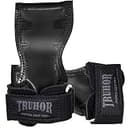 TRUHOR パワーグリップ 筋トレ グリップ ウエイト トレーニンググリップ リストラップ ラバーグリップ 筋トレ ラバー素材 左右１セット (ダークグレー)
