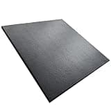 TOP FILM トレーニングマット 防音 500×500mm 厚さ25mm カット可能 エクササイズ フィットネス 自宅トレーニング 宅トレ 衝撃吸収 高硬度 ジム 合成ゴム フロアマット ラバーマット 筋トレ (ブラック, 1枚) 5.5kg