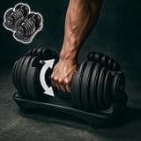 TOP FILM ダンベル 可変式 可変式ダンベル 24kg 40kg 2個セット アジャスタブルダンベル 15/17段階 トレーニング フィットネス 筋トレ エクササイズ 鉄アレイ ダンベルセット ウエイト 自宅 筋トレグッズ (24kg×2個 ) 24kg