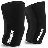 Being fit Beingfit ニースリーブ 筋トレ 膝サポーター, ネオプレン, 5mm, ノンスリップ, スリーブ, 男女兼用, 大人, 1ペア (M)