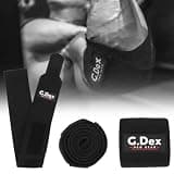 G.Dex [G.Dex] エルボーラップ エルボースリーブ ひじ用ラップ 筋トレ ウエイトトレーニング ジム トレーニング用 エルボーサポーター 肘サポーター 筋トレ 男女兼用 正規品(2pcs) (Black)