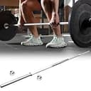 life_mart バーベルシャフト 【 120cm 重量4kg シャフト径24mm 】 2重ロック バーベル シャフト ストレート フィットネスバー ウエイトトレーニング 重量変更可能 ダンベル用 ダンベル 筋トレ スポーツ 練習用品 フィットネス トレーニング (120cm)