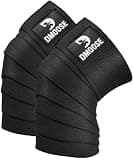 DMoose Fitness DMoose ウェイトリフティング用ニーラップ - 78 "長さ 頑丈なニーストラップ ペア 膝の怪我を防ぐ 関節の安定性 クロストレーニング 圧縮&弾性サポート