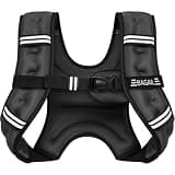 BAGAIL ウェイトベスト 加重ベスト3KG/5KG/8KG/10KG/12KG 水洗い可能 おもり ベスト 重り ベスト 重量ベスト前後の重量が等しい 砂漏れを防ぐ 超快適 夜間安全反射 負荷運動 筋トレ 自重トレーニング 男女兼用 ブラック 3KG 3kg