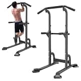 Wout (ワウト) 懸垂器具 ぶら下がり健康器 [メーカー保証付き] 耐荷重150kg チンニングスタンド 懸垂器 懸垂スタンド ディップススタンド トレーニング器 (黒) 懸垂 マシン 150kg