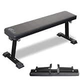 FIELDOOR(フィールドア) FIELDOOR 折りたたみフラットベンチ ダンベルトレーニング 耐荷重260kg(※試験済み、安全率考慮) コンパクト収納 組み立て工具付 260kg