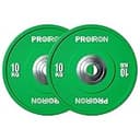PROIRON ダンベル プレート バーベル プレート 10kg 2個セット オリンピックバーベルプレート トレーニングバンパープレート ヘビープレート 穴開きプレート 穴径50mm 音振動軽減