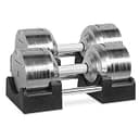 PROVERBELL プロバーベル 41.5kg 1.5kg刻み 2個セット 可変式ダンベル 金属 シルバー