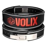 VOLIX レバーアクションベルト ナロータイプ トレーニングベルト 筋トレ (レッド, M)