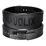 VOLIX レバーアクションベルト ナロータイプ トレーニングベルト 筋トレ (ブラック, S)