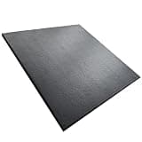 SKK トレーニングマット 防音 500×500mm 厚さ25mm カット可能 エクササイズ フィットネス 自宅トレーニング 宅トレ 衝撃吸収 高硬度 ジム 合成ゴム フロアマット ラバーマット 筋トレ (ブラック, 1枚) 5.5kg