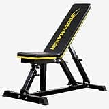 BODYMAKER (ボディメーカー) ハーフラック パワーラック スクワット [メーカー保証] 筋トレ 腹筋 筋肉 トレーニング ウエイトトレーニング フラットインクラインベンチEXーV3 体幹トレーニング 格闘技 自宅 ベンチ ブラック×イエロー 27kg