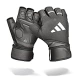 adidas(アディダス) (アディダス) リストラップ トレーニンググローブ エアロレディー素材(吸汗性、速乾性、透湿性、保温性) ブラック Mサイズ(手周りサイズ 20-21.5cm) ADGB-15052