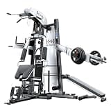 OLMMT タイタンG6 マルチジム 3人用 コンパクトホームジムセット スミスマシン+懸垂ラック+バタフライ 耐荷重450kg 省スペース(5.8m2) 組み立て済み配送対応 [並行輸入品] 140kg