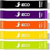 iECO トレーニングチューブ エクササイズバンド 5本セット 筋トレ チューブ ゴムチューブ ストレッチ自宅 ヨガ ゴム バンド 筋トレ フィットネス ストレッチ