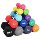 MOJEER ダンベル【2個セット1kg 2kg 3kg 4kg 5kg 6kg 8kg10kg】【 選べる8色】【エコ材質】筋トレ ダイエット 鉄アレイ ソフトコーティング HB (オレンジ,3kg×2)