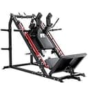 RITFIT レッグプレスマシン ハックスクワットマシン 業務用 プロ仕様 体幹トレーニング 耐荷重900kg 下半身強化 トレーニングマシン 筋トレ 宅トレ 二種類簡単切り替え 大腿四頭筋 大臀筋 ハムストリングス ボディー強化 オリンピックプレート対応 安全ハンドレール付き (レッドブラック)