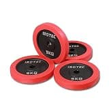 iROTEC (アイロテック)ラバープレート 穴径29mm レギュラータイプ/ダンベル バーベル 筋トレ 筋トレ器具 (ラバープレート5KG 4枚) 5kg