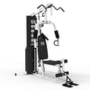 Marcy ホームジム ワークアウトステーション 全身エクササイズとトレーニング器具 レッグプレス付き ケーブルプーリー スミスマシン LAT プルダウン&ウェイト ホワイト