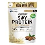 WINZONE [ソイプロテイン初 優秀味覚賞受賞] ウィンゾーン ソイ プロテイン 1kg アーモンドミルク風味 国内製造 ビタミン11種 ミネラル4種配合 乳酸菌 溶けやすい 1kg