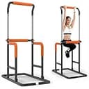 otoye【耐荷重120kg】多機能 懸垂マシン|段違い平行棒&ぶら下がり健康器 一体型|8段階高さ調整 クッション付き|背筋・腹筋・大胸筋に効果的|家庭用 マルチジム 筋トレ器具|安全安定設計 コンパクト収納 (ブラック)