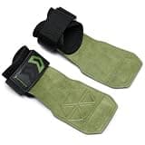 FITTERGEAR TOPPERGEAR パワーグリップ 本革製 筋トレ用グリップ ウエイトリフティング・ローイング種目対応 (グリーン, Mサイズ)